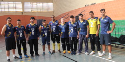 Equipe de goalball juntos